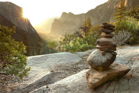 ITAP of a cairn rock stack in Yosemite at sunrise : itookapicture