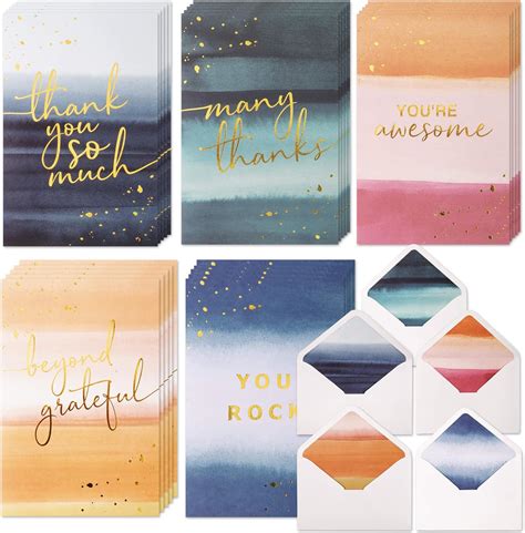 Amazon.com : 50 Appreciation Cards, Assortment of 4 x 6 in Thank You ...