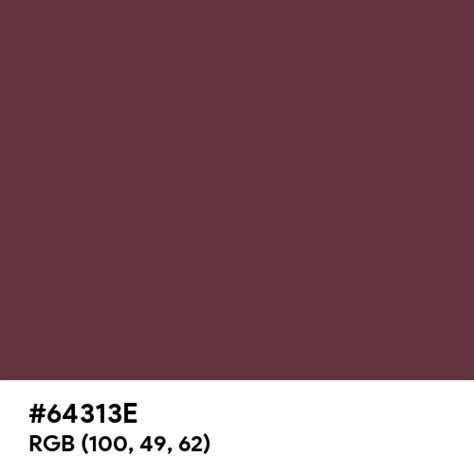 Burgundy (Pantone) color hex code is #64313E