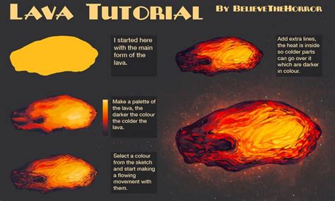 Lava Tutorial by BelieveTheHorror on DeviantArt | Digital painting tutorials, Tutorial, Digital ...