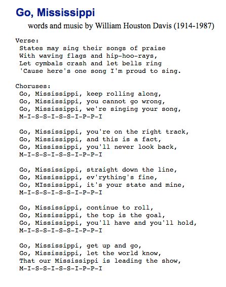 A New State of Mississippi Song? Here's an "exclusive" song-scoop!