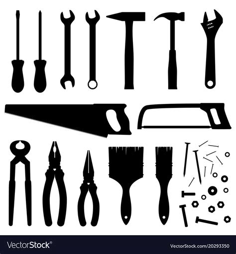 Hand industrial and building tools Royalty Free Vector Image