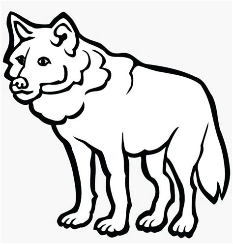 And White Wolf Howling - Clip Art Black And White Wolf PNG Image ...