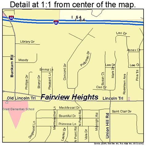 Fairview Heights Illinois Street Map 1725141