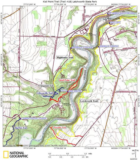 Letchworth State Park Trail Map North Map By New York State Parks ...