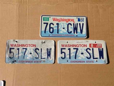 Washington motorcycle license plate