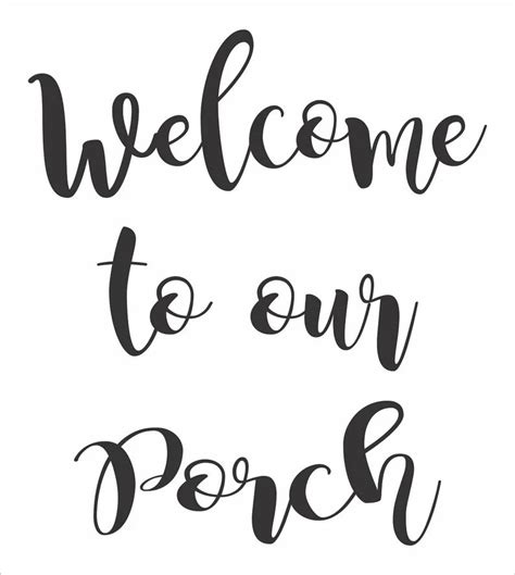 Welcome to our Porch Stencil Script | Superior Stencils