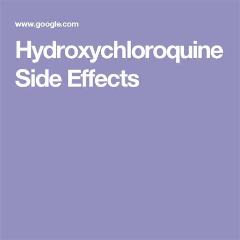 Hydroxychloroquine Side Effects: Common, Severe, Long Term - Drugs.com ...