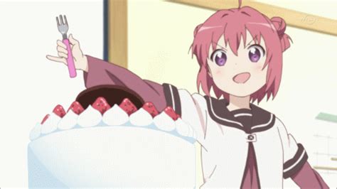 Me when I find out the cake is veganhttps://i.redd.it/f1c49zkik1h31.gif | Yuru yuri, Anime happy ...