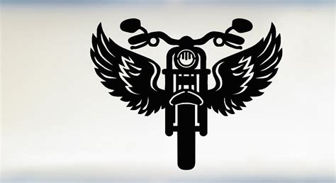 Motorcycle With Wings, Ribbon Grange Svg, Motorcycle Svg, Motorbike Svg ...