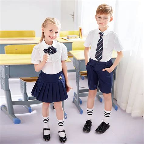 Kids Kindergarten Uniforms Girls Summer School Wear Children's School ...