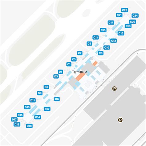 Raleigh-Durham Airport RDU Terminal 2 Map