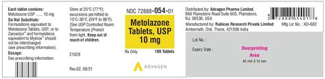 Metolazone - FDA prescribing information, side effects and uses