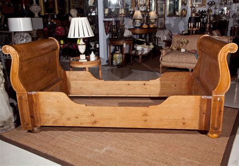 Antique English Pine Sleigh Bed at 1stDibs | antique pine sleigh bed, antique sleigh bed ...