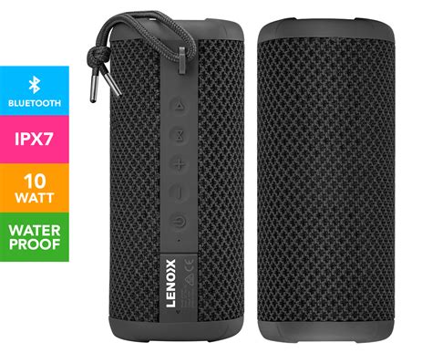 LENOXX IPX7 Waterproof Bluetooth Speaker - Black | Catch.com.au