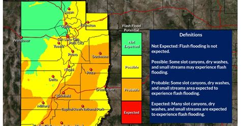 Flash flooding ‘probable’ in much of Utah through Friday