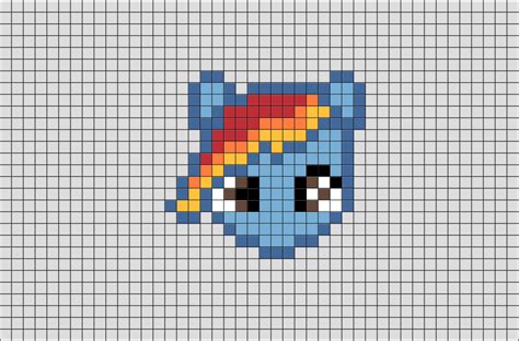 My Little Pony Rainbow Bash Pixel Art | Pixel art, Pixel art design, My ...