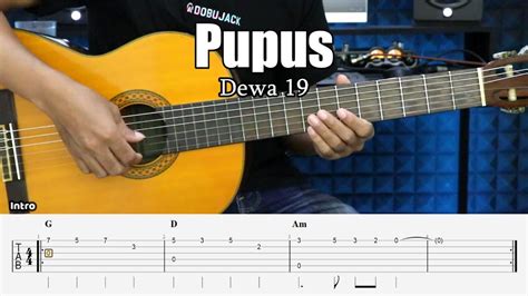 Pupus - Dewa 19 - Fingerstyle Guitar Tutorial + TAB & Lyrics - YouTube