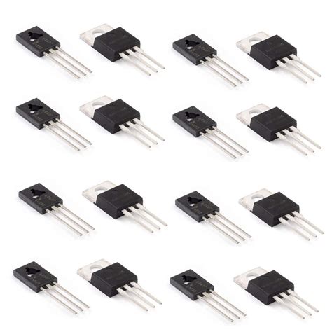 Buy TECHDELIVERS® Power Transistor NPN & PNP Assorted Kit 4-Types, 16 ...