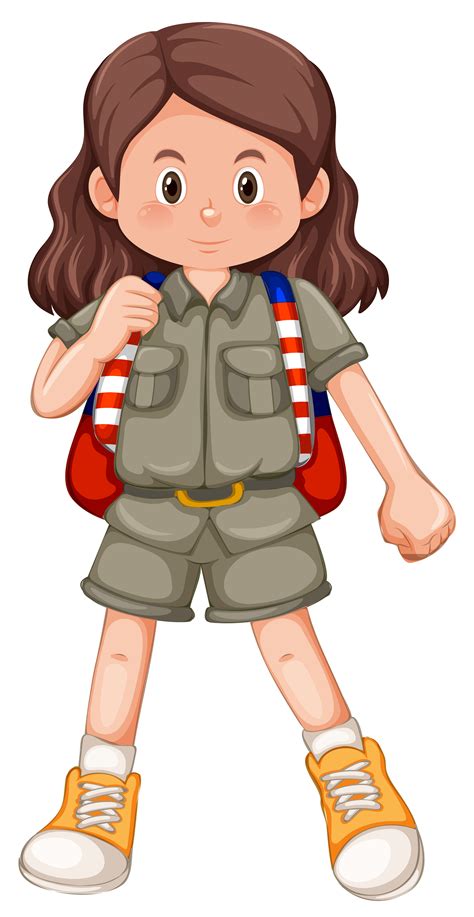 A girl scout character 549304 Vector Art at Vecteezy