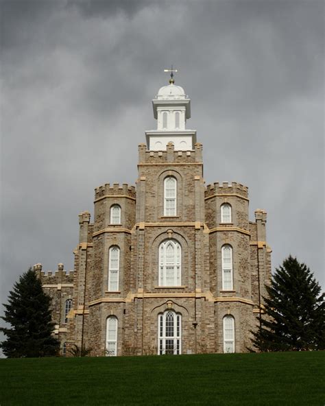 Logan Utah Temple in a Storm