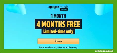 Try Amazon Music Unlimited Free for 4 Months