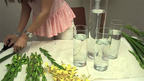 How to Decorate Flowers in Cylindrical Vases : An Elegant Home - YouTube