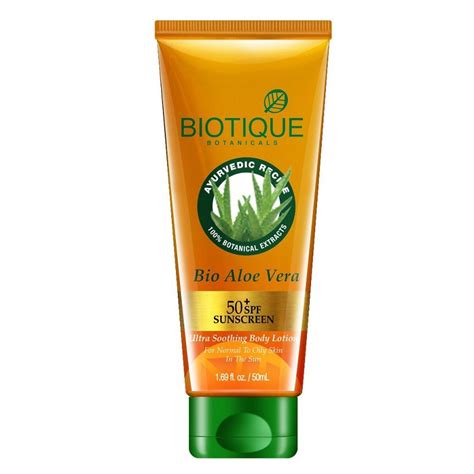 Biotique Aloe Vera Sunscreen ultra sooting Body Lotion 50ml - Mychhotashop