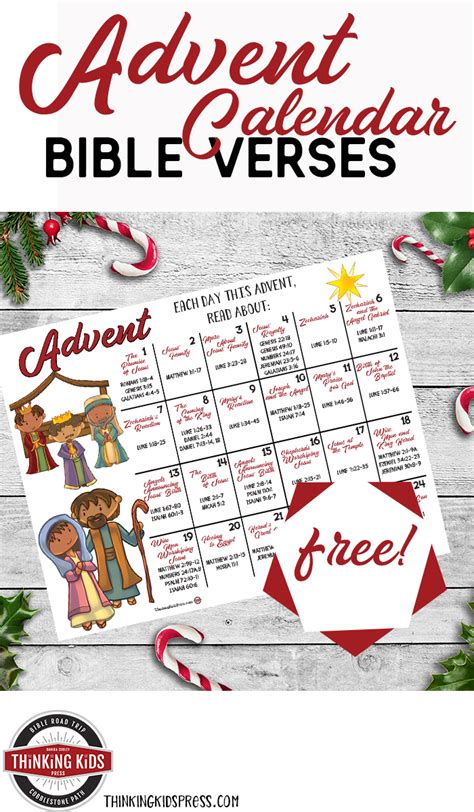 Christmas Advent Calendar with Bible Verses - Thinking Kids