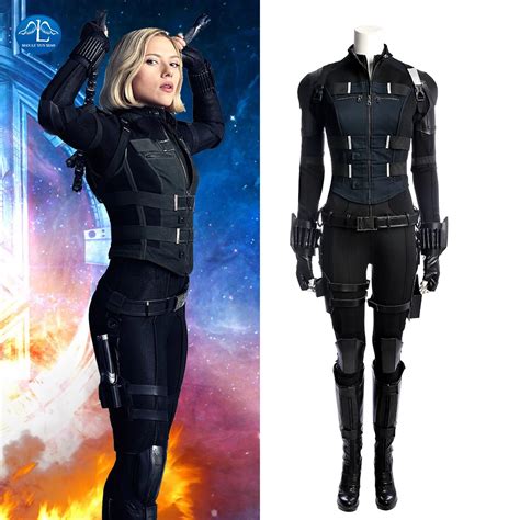 Free Shipping Avengers Infinity War Black Widow Cosplay Costume Natasha Romanoff Cosplay Women ...