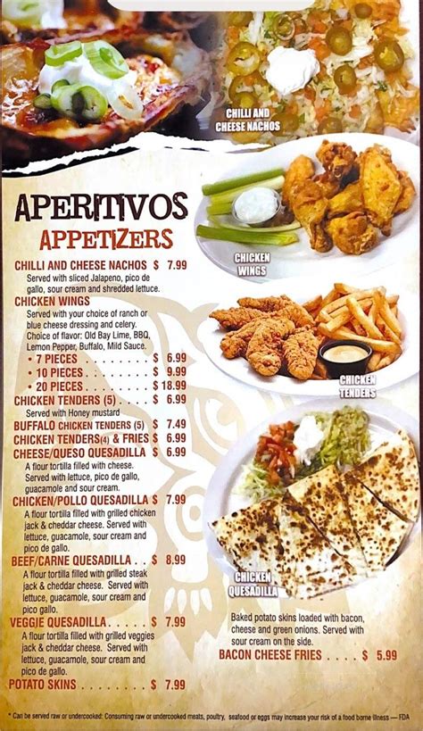 Menu of Azteca Bar and Grill in Walkersville, MD 21793