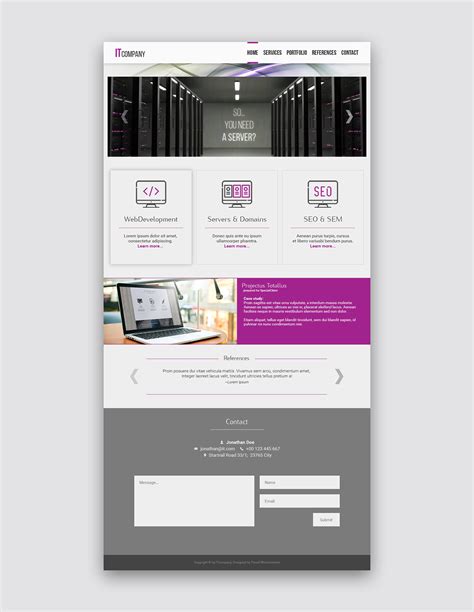 Responsive Concept Website for ITcompany on Behance