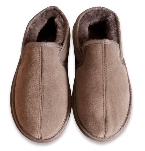 Nordvek Mens Genuine Sheepskin Slippers Suede & Hard Sole Real Sizes 6-13 | eBay