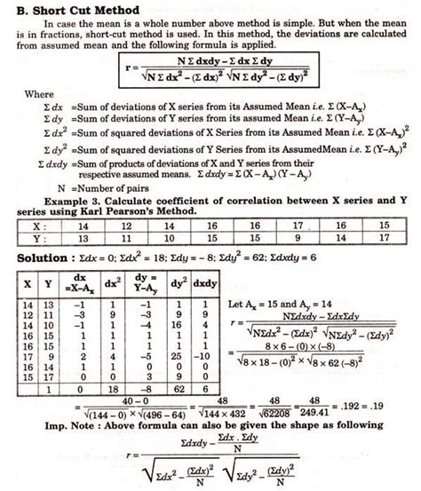 Karl Pearson's Formula for Finding the Degree of Correlation