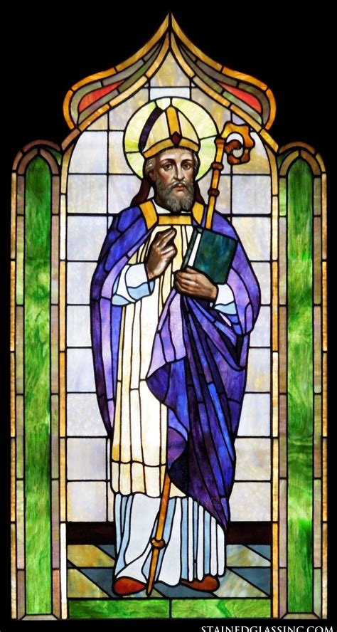 "St. Gregory the Great" Religious Stained Glass Window