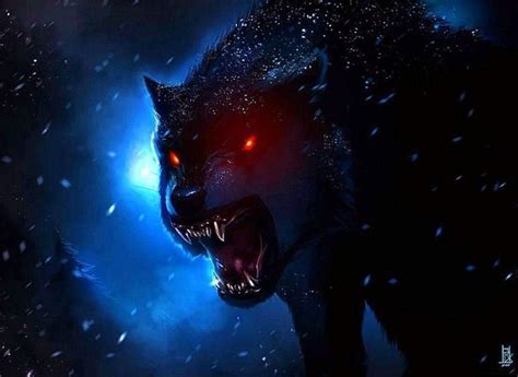 Black Wolf With Red Eyes Wallpapers free download