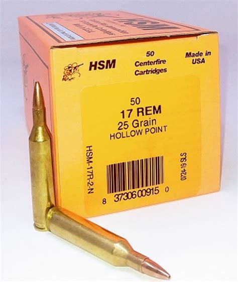 Remington 17 Rem High Performance Rifle R17R2 25 gr HP 20 per box