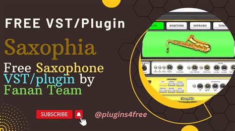 Saxophia - FREE Saxophone VST/PLugin by Fanan Team #Saxophia #FananTeam ...