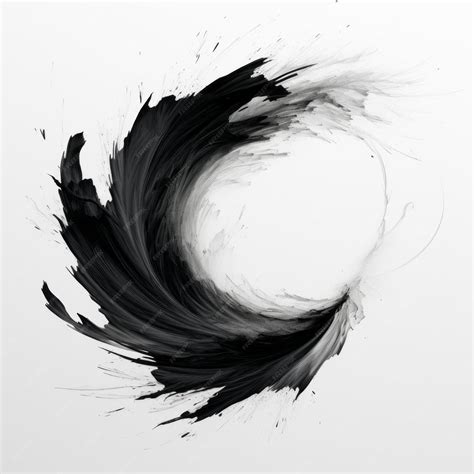 Premium AI Image | Abstract Black Photoshop Brush on Plain White Background