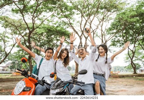 High School Students Celebrating Graduation While Stock Photo 2243614231 | Shutterstock