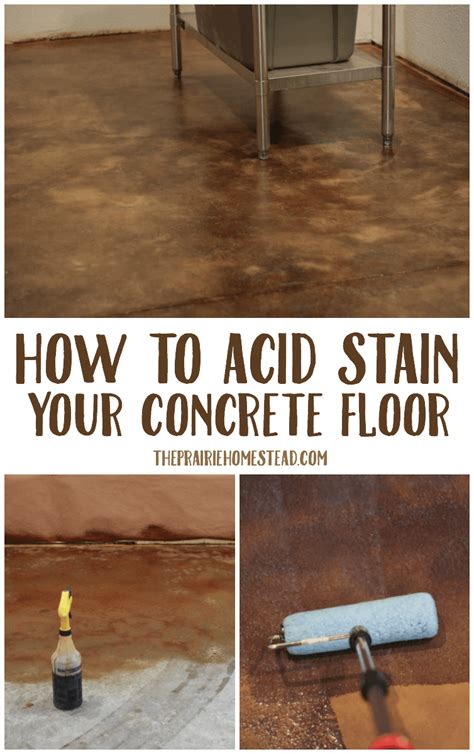 How to Acid Stain Concrete Floors • The Prairie Homestead | Concrete ...