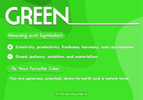 Green Color Meaning and Symbolism | The Astrology Web