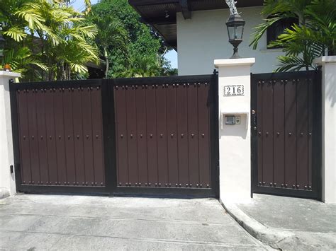 wooden fence design philippines - Steel and Wood Gate Cavitetrail, Glass Railings Philippines ...