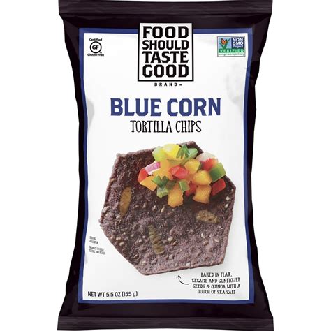 Food Should Taste Good Blue Corn Tortilla Chips, Gluten Free, 5.5 oz ...