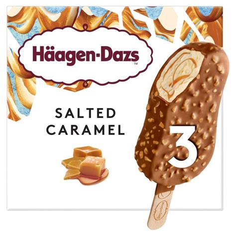 Haagen Dazs Salted Caramel Ice Cream Bars 3 x 80ml from Ocado