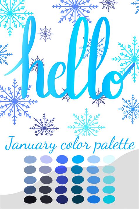 January Procreate Color Palette Blue and Teal St. Patrick's Day Palette ...