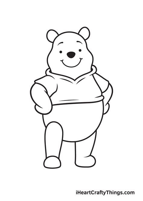 Hướng dẫn cách vẽ gấu pooh dễ thương cho bé