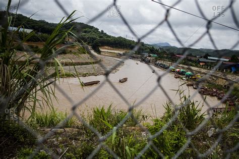 A large illegal border crossing between Vietnam and China, just outside ...