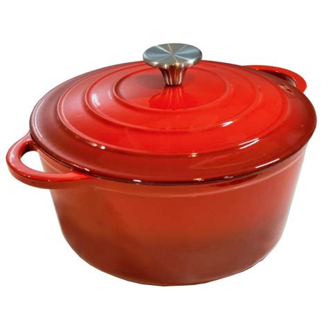 Chef's Quality Cast Iron Enamel Dutch Oven Casserole 24CM | Enamel ...