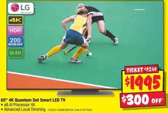 65" 4K Quantum Dot Smart LED TV offer at JB Hi-Fi